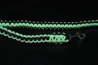 Hundeleine + passendes Halsband, fluoreszierendes hellgrün/schwarz